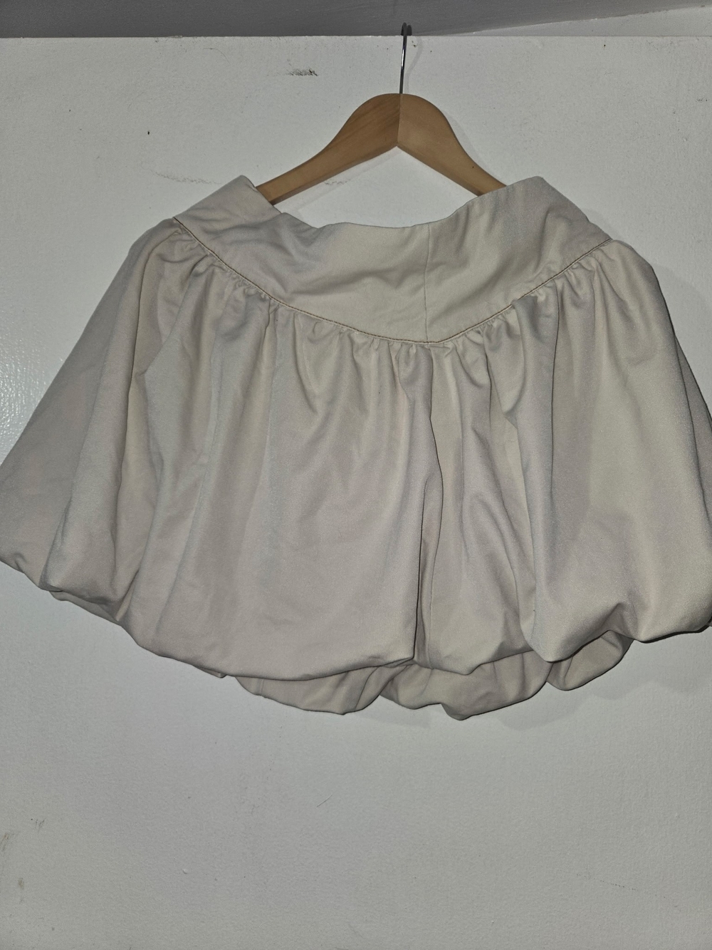 Cream Balloon Mini Skirt